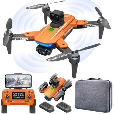 Imagem de Lozenge Drone GPS sem escovas Drone 360° para evitar obstáculos com câmera para adultos 4K RC Quadricóptero helicóptero HJ90 MAX Câmera motorizada de ajuste motorizado Smart Return Câmeras duplas 2