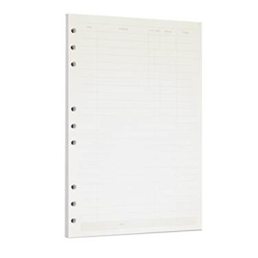 Imagem de Zelten 1 pacote B5 45 folhas/90 páginas, refil de papel perfurado de folhas soltas para fichário de 9 furos, organizador pessoal, diário, agenda recarregável