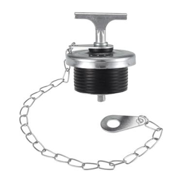 Imagem de uxcell Tampa universal de enchimento de óleo de motor de 5 cm com corrente para motores Deisel N14 L10 M11 ISM