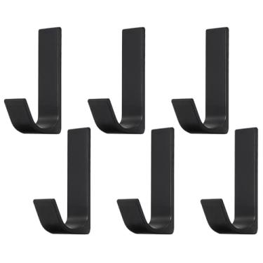 Imagem de Ganchos adesivos resistentes, pacote com 6 ganchos de parede para pendurar casaco, roupão, toalha, ganchos para pendurar na parede no banheiro, ganchos de chuveiro para bucha, toalha, pano, chapéu