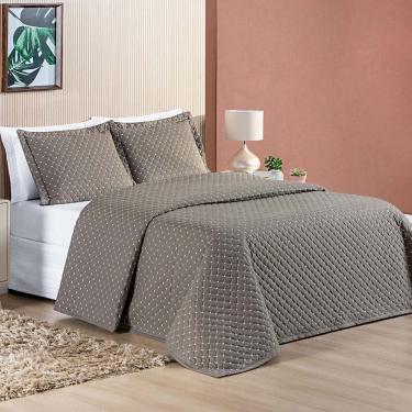 Imagem de Kit Cobre Leito Espanha Casal Queen 03 Peças Micropercal 200 Fios Matelado White Line -...