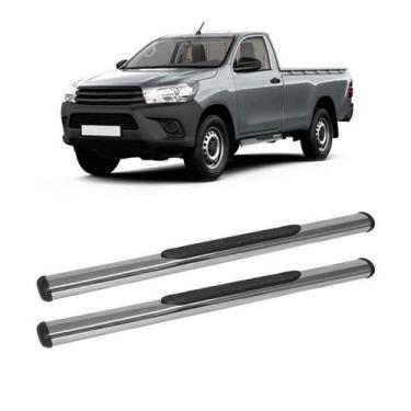 Imagem de Estribo Hilux 2016 2017 2018 Cabine Simples Cromado Oblongo - CCF