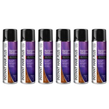 Imagem de Kit 6 Unidades Instant Hair Plus Castanho Médio 300ml - DAXX