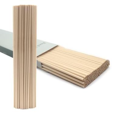Imagem de Posinda 100 peças de varetas difusoras de palheta, varas de fibra de vime de 25,4 cm, varas difusoras de aroma de óleo essencial, bastões de substituição de difusor de longa duração (cor primária)