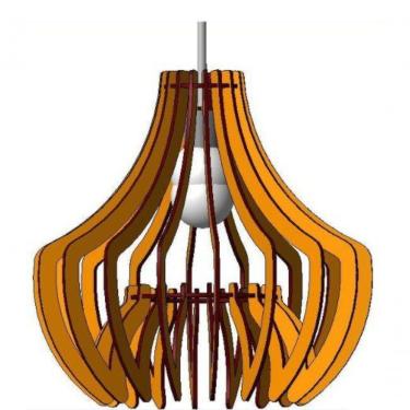 Imagem de Luminária Teto Tipo Pendente Oásis Mdf - Completa Mdf Cru