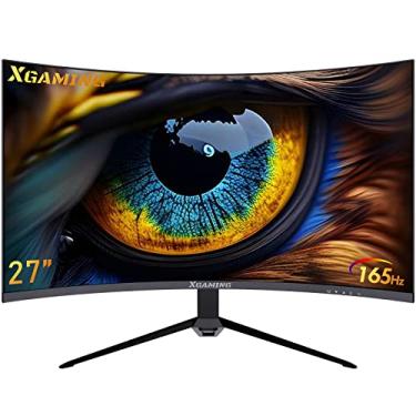 Imagem de memzuoix 27 Inch Curved Gaming Monitor,QHD 2560 x 1440 Computer Monitor 144Hz/165Hz,16:9 Wide HDR Display,FreeSync,1ms Response,PC Monitor Built-in Speakers,2* HDMI & DisplayPort,Tilt Adjustable