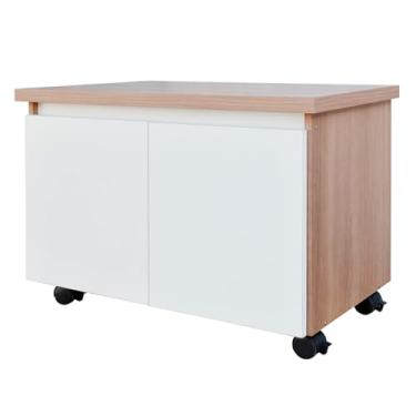 Imagem de Gabinete Armario Armarinho Balcão de Banheiro Gaveteiro 80cm (Branco/Jequitibá)