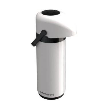 Imagem de Garrafa Térmica 1,0L Verona De Pressão Chá Café Unitermi, Branco