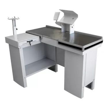 Imagem de Checkout Caixa De Supermercado 1,30 Kit Para Automação Amapá Cor Branco Perfil Preto