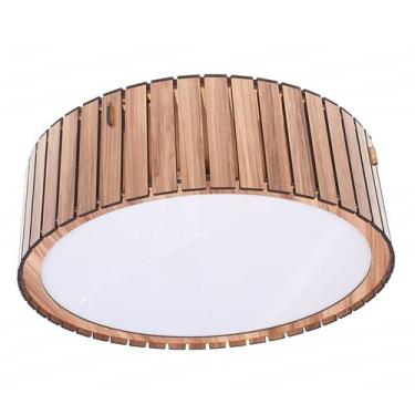 Imagem de Plafon circular 60cm redondo madeira rustico - Fábrica de Utilidades