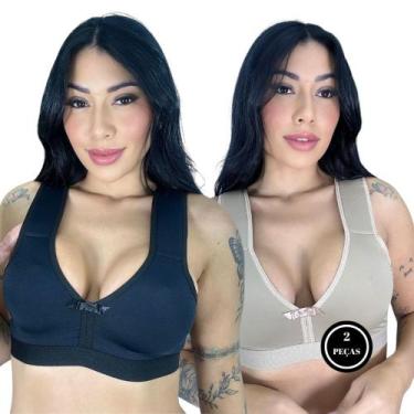 Imagem de Kit 2 Sutiã Plus Size com Alças Acolchoadas de Espuma Super Reforçado 