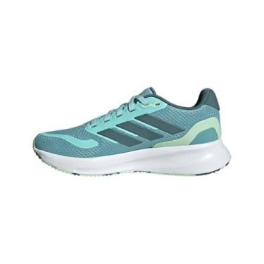Imagem de adidas Tênis infantil Run Falcon 5, tonelada menta/azul-petróleo/semi verde faísca, 21