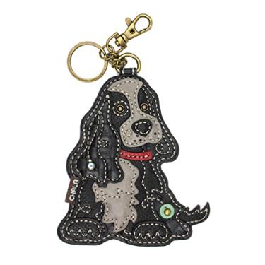 Imagem de CHALA Dog Collection Acessório feminino decorativo para chaveiro/porta-moedas, Cocker preto, One Size, Cocker preto