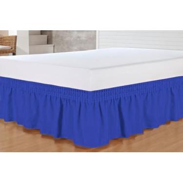 Imagem de Saia Box Paris Cama Solterio, Casal, Queen e King (Azul, Queen Size)