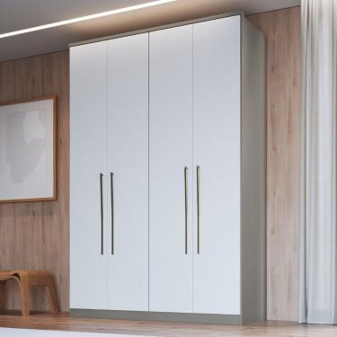 Imagem de Guarda-roupa Modulado 4 Portas Elegance Niquel / Blanc