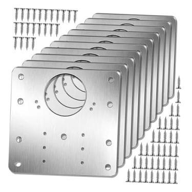 Imagem de WeiLaiKeQi 10 peças de placas de reparo de dobradiças de armário, kit de suportes, versátil, placas de fixação para reparo de dobradiças de porta de armário de