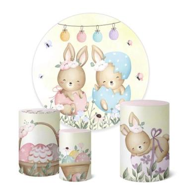 Imagem de Trio Capas Cilindro + Painel Sublimado 1,50m Páscoa - Fadrix, K1PSC034