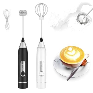 Imagem de Mini Mixer Portátil USB Recarregável – Espumador de Leite, Café, Batedor de Ovos, Whey e Bebidas, 3 Velocidades