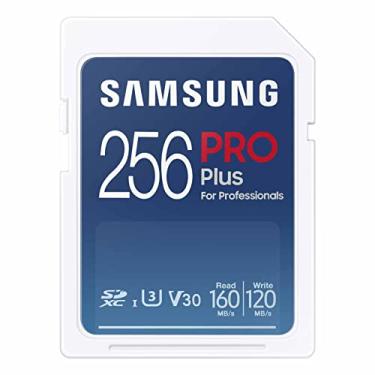 Imagem de SAMSUNG Cartão de memória Pro Plus Full Size 256GB SDXC, até 180 MB/s, Full HD e 4K UHD, UHS-I, C10, U3, V30 para DSLR, Câmeras sem espelho, PCs, MB-SD256S/AM, 2023