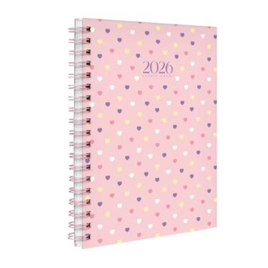Imagem de Agenda 2026 Planner Semanal Colors Sweet Corações Rosa