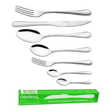 Imagem de Jogo Garfo Faca Inox 42 Peças Bar/restaurante Bufffet - Original Line