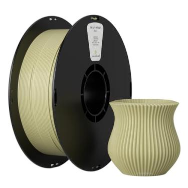 Imagem de kexcelled Filamento PETG de fibra de vidro 1,75 mm marrom claro-verde, filamento de impressora 3D PETG GF superfície fosca 1 kg, alto impacto e encolhimento de material reduzido, serve para a maioria
