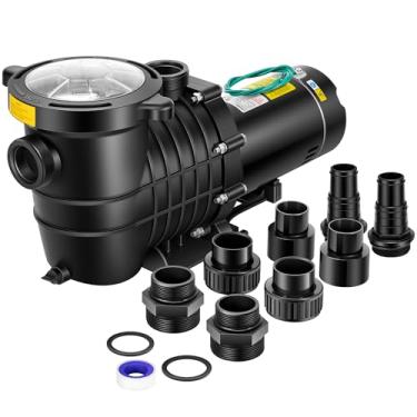 Imagem de VIVOHOME Bomba De Piscina Autoescorvante 1,5 Hp, 6498 Gph, Potente Motor Cobre, Voltagem Dupla, Embutida/Acima Do Solo, Com Uniões 1,25'' E 1,5" 2,0'', Economia Energia Filtro Cesta