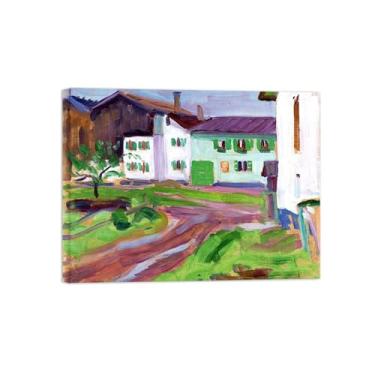 Imagem de Pinturas Famosas Arte Parede-Imagens em Tela-Farm 3-Pôster e Impressões para Sala de Estar Quarto Casa 20x25cm8x10in Tela Embrulhada