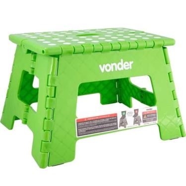 Imagem de Banqueta Plástica Multiuso Dobrável 150KG 220mm  VONDER