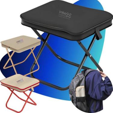 Imagem de Banquinho Banqueta Banco Portatil Dobravel Camping Pesca - INBOXMOBILE