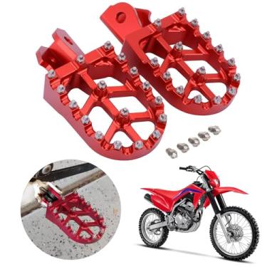 Imagem de Pegadores de pé AnXin para apoio de pé pedalas descansos CNC para Honda CRF150F CRF230F 03-09 12-17 Vermelho motocicletaAnXin CRF vermelho R11140228