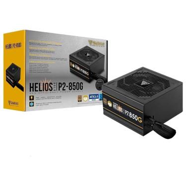 Imagem de Fonte 850W Gamdias Helios P2-850 - PFC Ativo - Eficiência 90% - 80 PLUS® Gold - Cybernetics Gold-Unissex