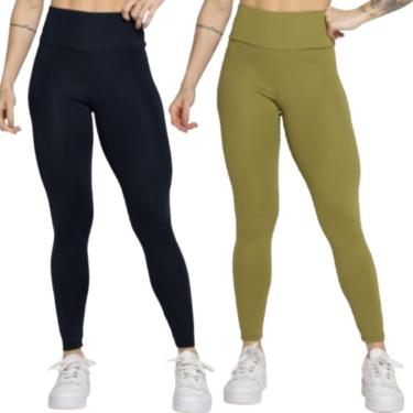 Imagem de KIT 2 Calça Legging Smart Serra e Mar Cós Alto Roupa Para Treino Academia Moda Fitness-Feminino