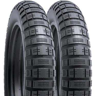 Imagem de YUNSCM 2 peças de pneus de bicicleta elétrica gordos de 50,8 cm 20 x 4,0/100-406 compatíveis com pneus de bicicleta elétrica Fat Bike 20x4.0 20X4 (Y-1293)