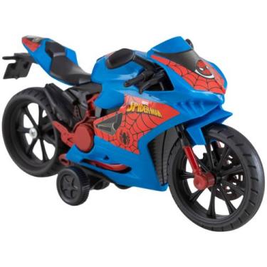 Imagem de Moto de Brinquedo Marvel Spider-Man Webcycle  - Candide, Vermelho, Azu