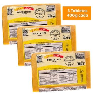 Imagem de Kit com 3 Doces de Leite Mineiro - Doces Uai 400g cada