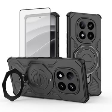 Imagem de Asuwish Capa de celular para Xiaomi Redmi Note 14 Pro Plus 5G com protetor de tela de vidro temperado e suporte de anel magnético com suporte, acessórios de célula rígida protetora 14Pro 14Pro+ Pro +