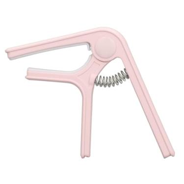 Imagem de Guitar Capo resistente ABS Spring Even Pressão Operação fácil capo para guitarra de guitarra ukulele bass bandolim de banjo (Rosa empoeirado)