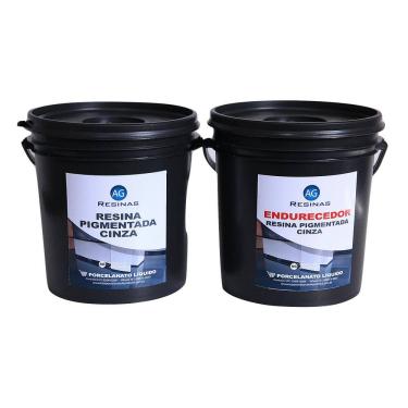 Imagem de Resina Epóxi Cinza +Endurecedor Porcelanato Líquido 15kg
