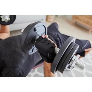 Imagem de Luvas de Musculação 3G, Sem Dedos, Pretas, para Treino e Academia