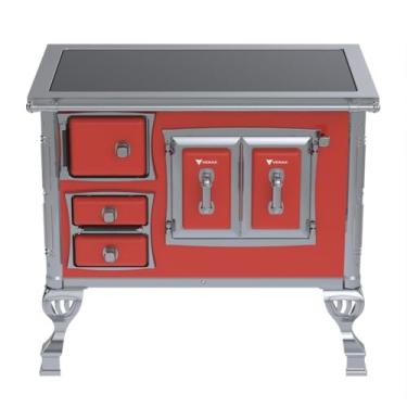 Imagem de Fogão a Lenha GII N 1 Sec Xviii Premium Vermelho Saida Direita