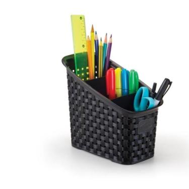 Imagem de Organizador Rattan Mesa Cozinha SalaC/3 Divisórias Multiuso - Nitron
