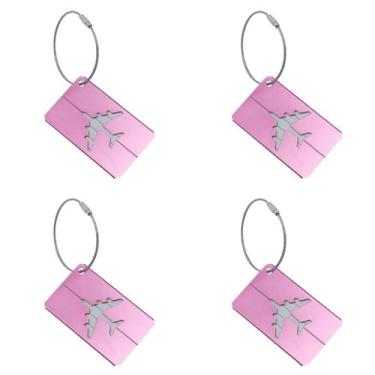Imagem de Kit 4 Tags Mala Viagem Etiqueta Identificador Resistente Seguro Colori