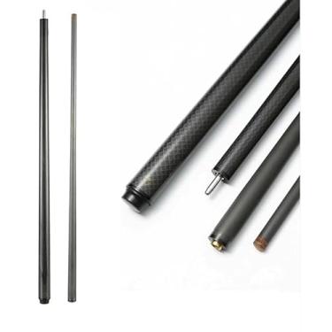Imagem de GAMESUN Taco de sinuca de fibra de carbono com ponta de 12,8 mm, taco de fibra de carbono de bilhar com ponta de 147 cm, ponta de baixa deflexão, taco de fibra de carbono com capa, design ajustável de