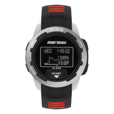Imagem de Relógio MORMAII masculino digital preto vermelho MO23901/8R