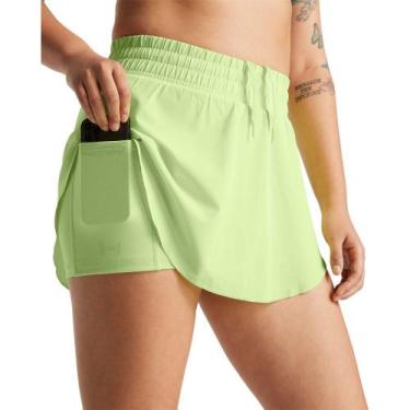 Imagem de Shorts Saia de Treino Feminino Under Armour Flex Woven Skort, Verde, G