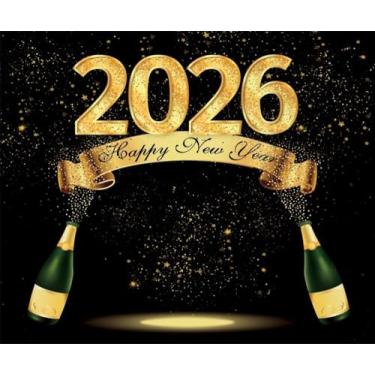 Imagem de OFILA Pano de fundo de ano novo 2022, 3 x 2,4 m, ano novo, fotos de festa champanhe, ano novo, eventos, decoração, festival, celebração, ano novo, cabine de fotos, adereços de pano de fundo para festa de ano novo