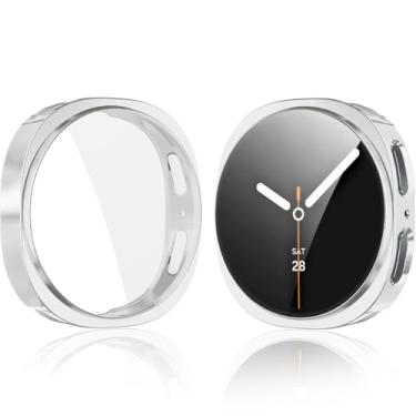 Imagem de Capa protetora de tela de 44 mm compatível com Samsung Galaxy Watch 8 de 44 mm, tela protetora HD + amortecedor de TPU macio, capa de rosto elegante para acessórios de pulseira Samsung Watch s8 - 44