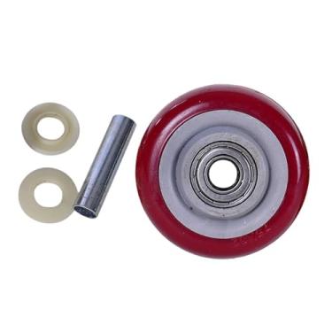 Imagem de oshhni Roda giratória de poliuretano com rodízios, rodas resistentes ao desgaste para carrinho de empurrar, rodízios de placa para máquina industrial, 3inch