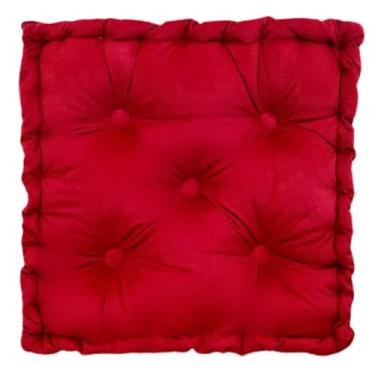 Imagem de ALMOFADA 100x60 X 10 CM FUTON TURCA CHEIA SUEDE ASSENTO DE BANCO OU CADEIRA(vERMELHO 21)